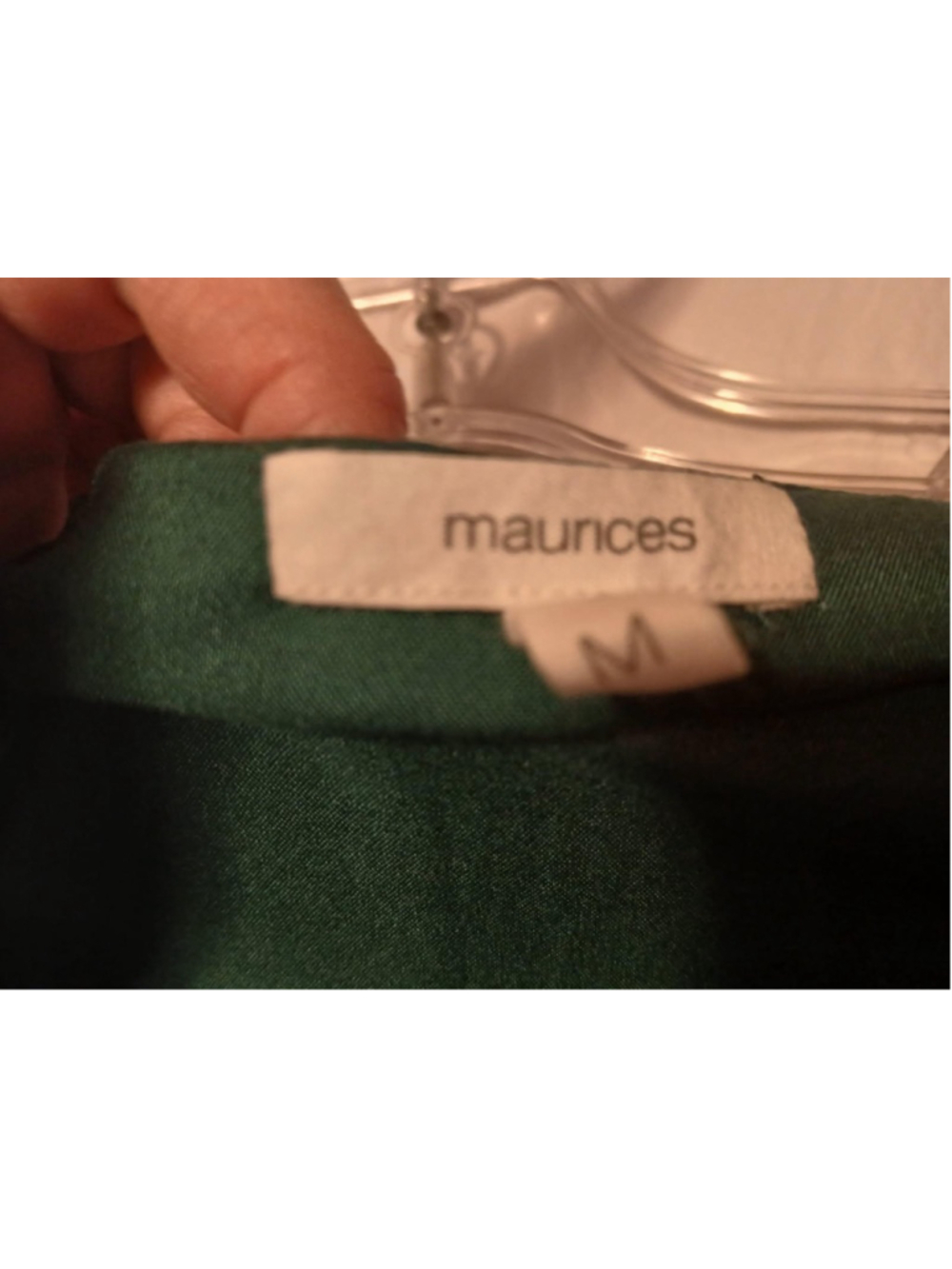 Maurices Women's Green Boho Peasant Top with Crochet Detail – Size M (30 JC) - Picture 3 of 9